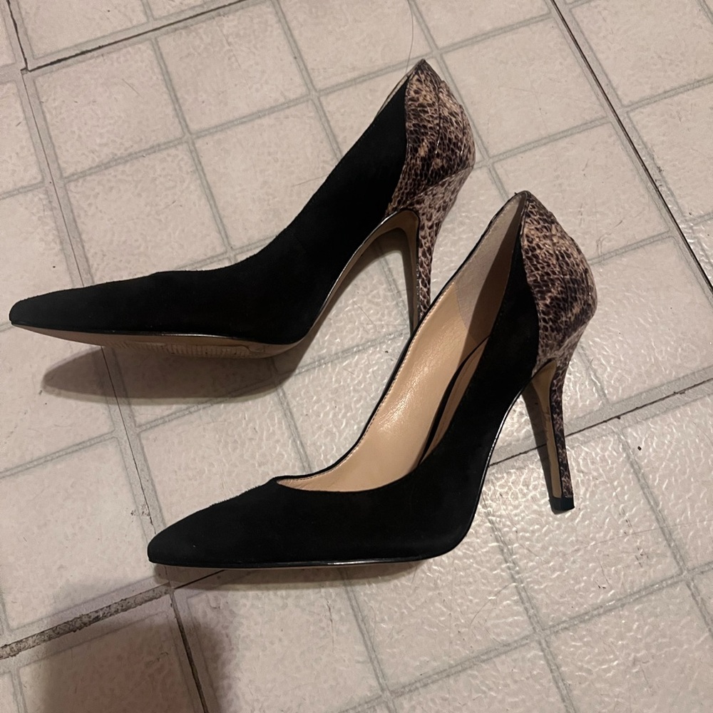 Enzo Angiolini Black Suede & Python High Heels, 5… - image 7